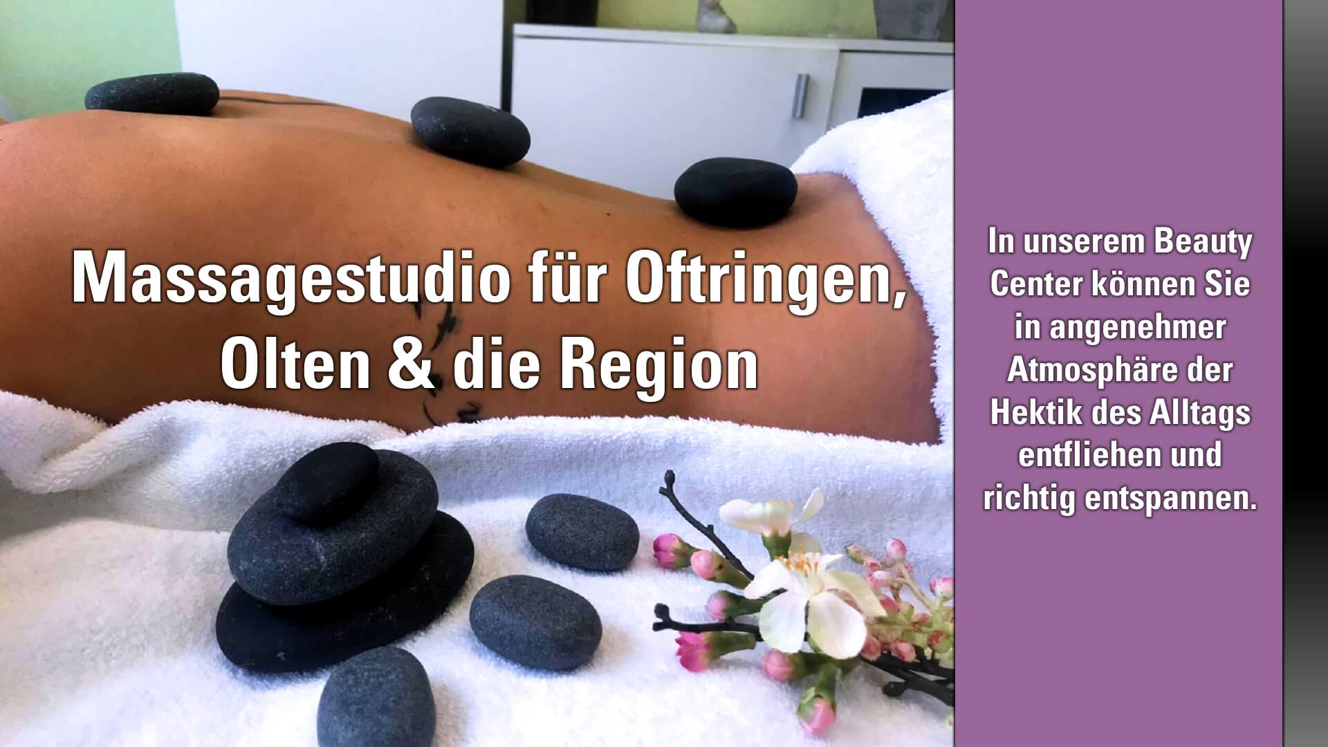 Massage mit heißen Steinen